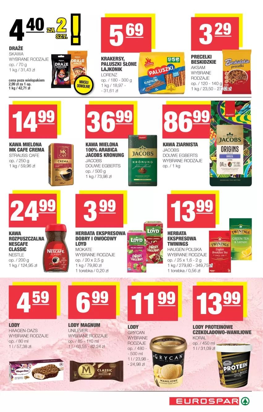 Gazetka promocyjna Spar - EuroSpar - ważna 07.09 do 17.09.2025 - strona 13 - produkty: BIC, Gin, Gry, Herbata, Jacobs, Kawa, Kawa mielona, Kawa ziarnista, Krakersy, Lajkonik, Lody, Lorenz, Loyd, Torebka