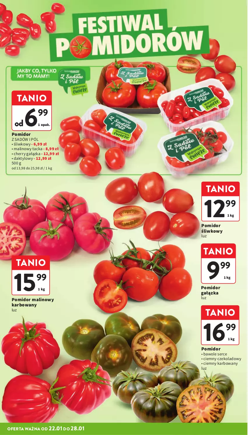 Gazetka promocyjna Intermarche - Gazetka Intermarche - ważna 22.01 do 28.01.2026 - strona 14 - produkty: Pomidor malinowy, Ser