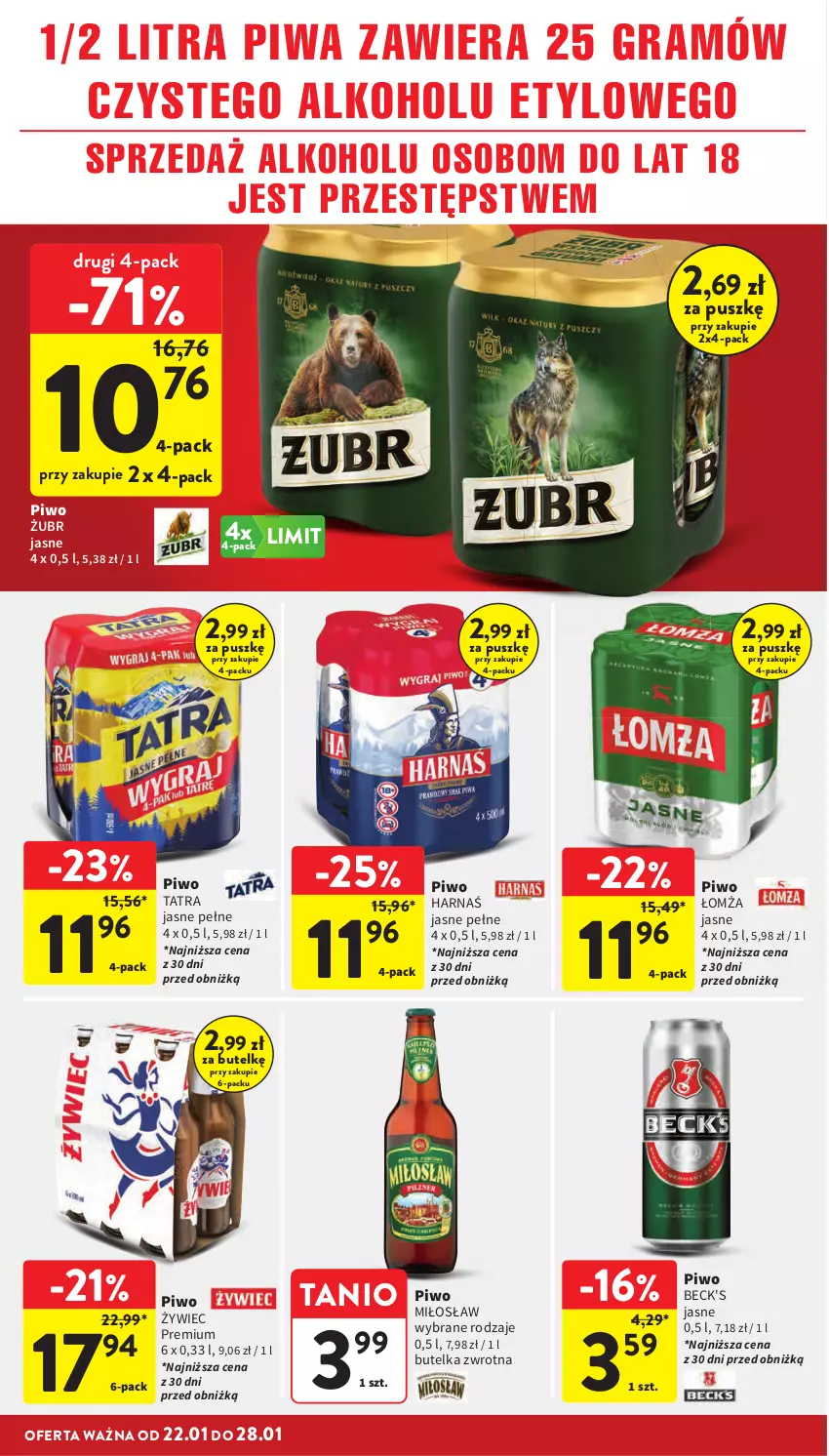 Gazetka promocyjna Intermarche - Gazetka Intermarche - ważna 22.01 do 28.01.2026 - strona 34 - produkty: Gra, Harnaś, Piwa, Piwo, Tatra