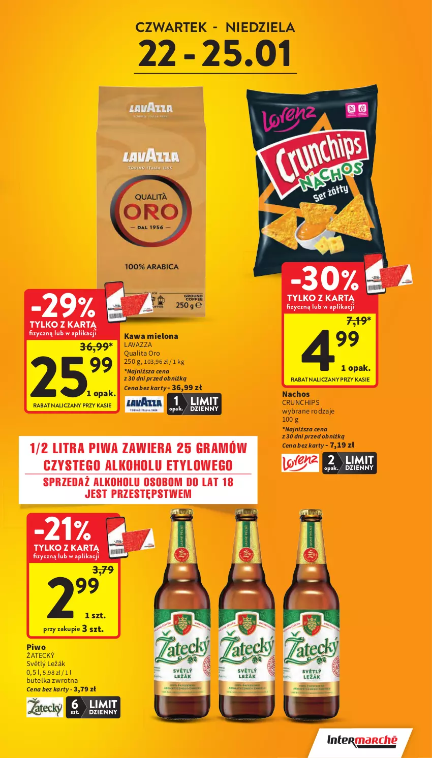 Gazetka promocyjna Intermarche - Gazetka Intermarche - ważna 22.01 do 28.01.2026 - strona 5 - produkty: Crunchips, Gra, Kawa, Kawa mielona, Lavazza, Piwa, Piwo