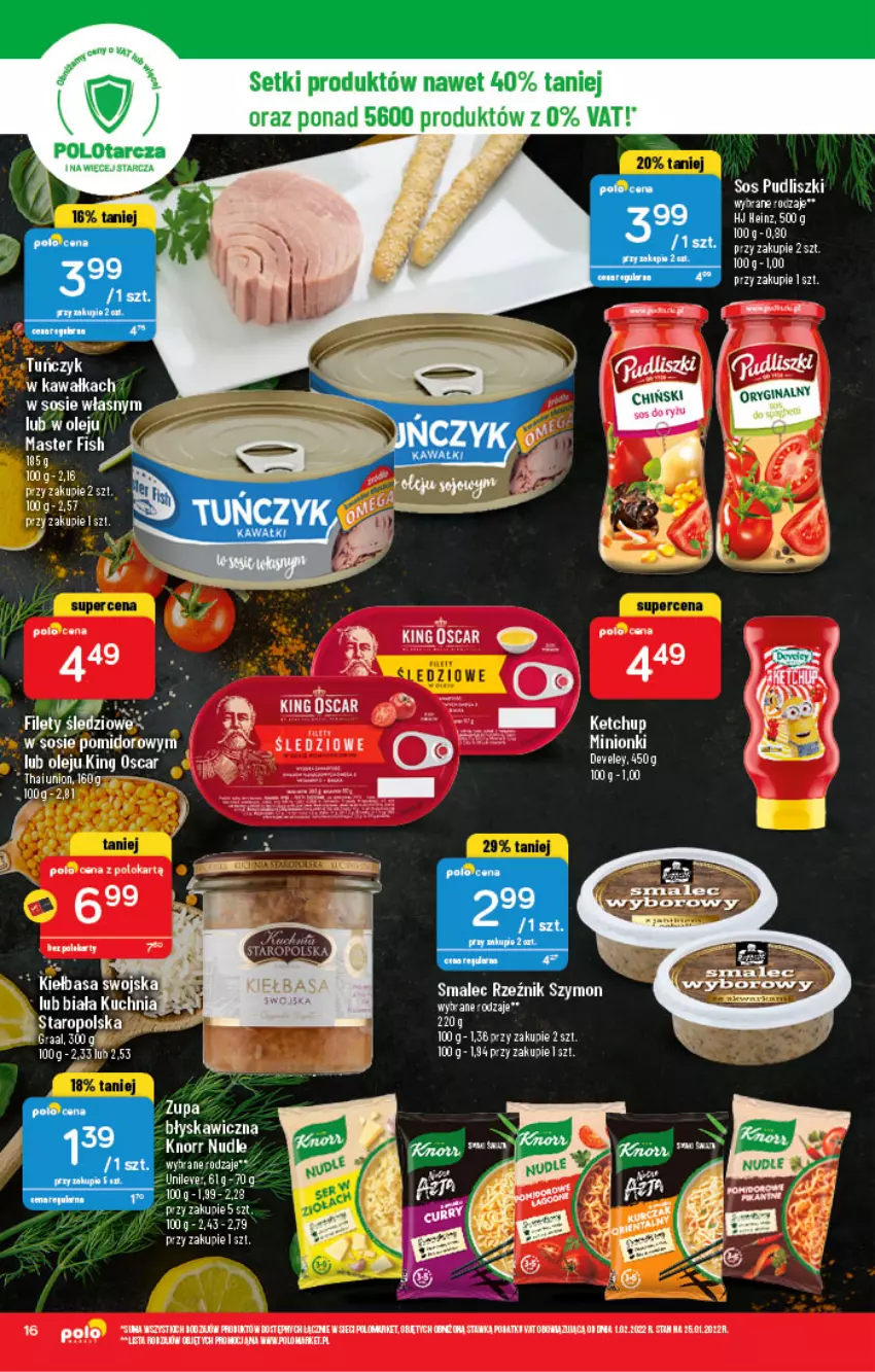 Gazetka promocyjna PoloMarket - Gazetka pomocyjna - ważna 23.02 do 01.03.2022 - strona 16 - produkty: Fa, Gra, Graal, Heinz, Kawa, Knorr, Kuchnia, LG, Olej, Pudliszki, Salsa, Ser, Smalec, Sos, UHU