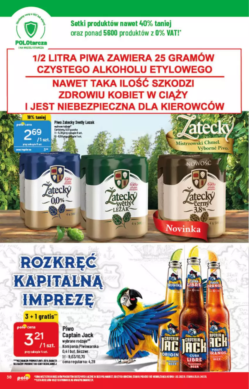 Gazetka promocyjna PoloMarket - Gazetka pomocyjna - ważna 23.02 do 01.03.2022 - strona 38 - produkty: Captain Jack, Gra, Piwo