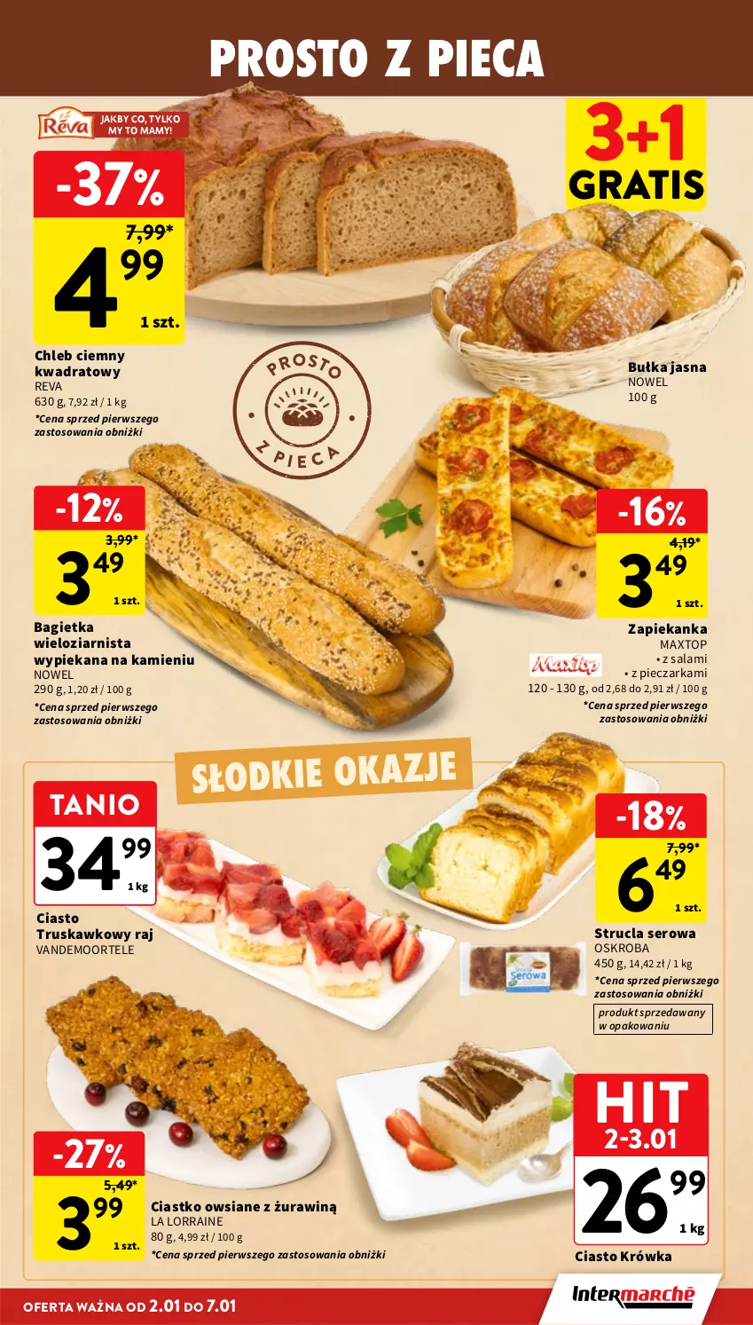 Gazetka promocyjna Intermarche - Gazetka Intermarche - ważna 02.01 do 07.01.2026 - strona 17 - produkty: Bagietka, Bułka, Chleb, Gra, Piec, Pieczarka, Salami, Ser, Strucla, Top, Zapiekanka