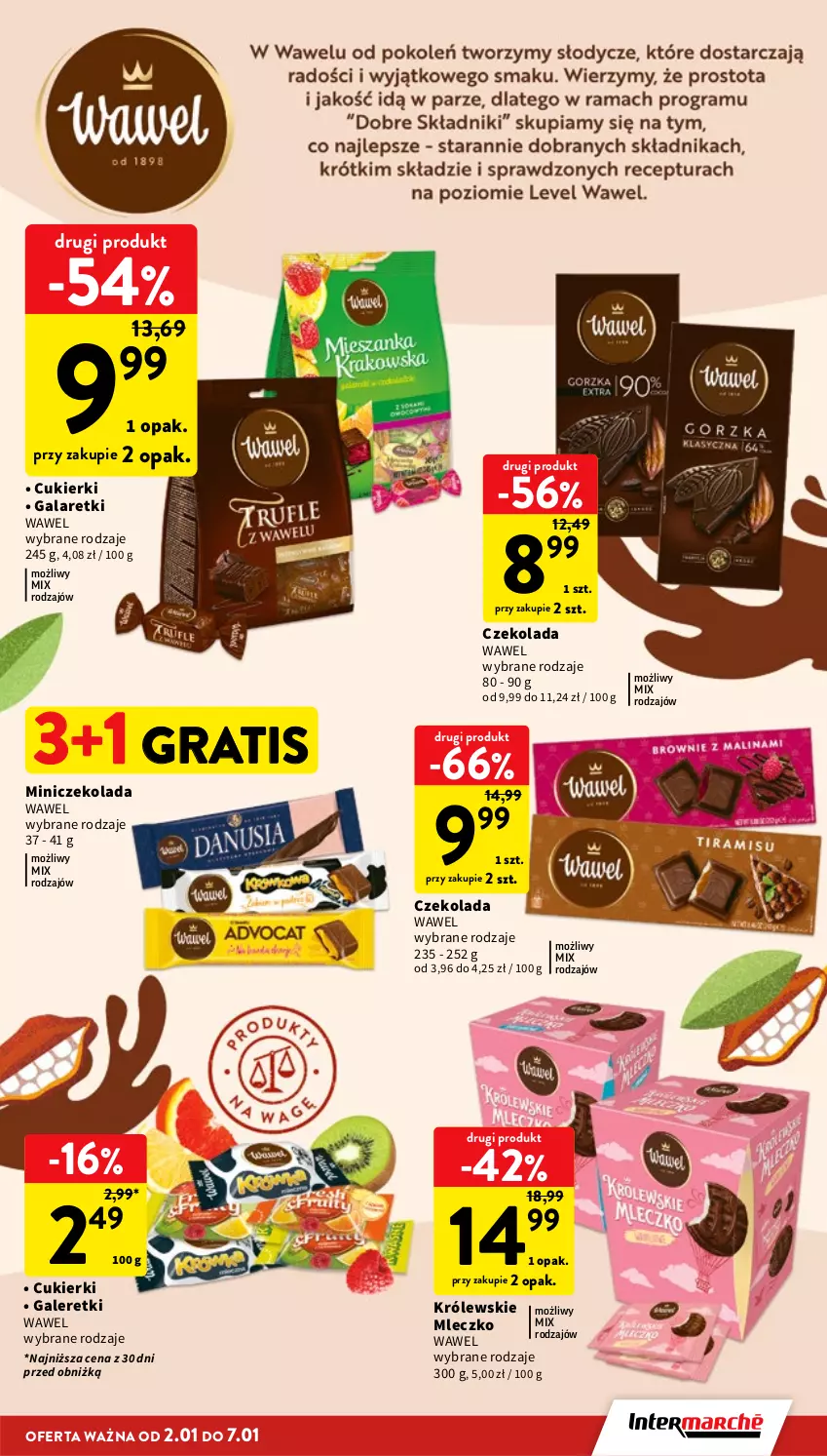 Gazetka promocyjna Intermarche - Gazetka Intermarche - ważna 02.01 do 07.01.2026 - strona 25 - produkty: Cukier, Cukierki, Czekolada, Gala, Galaretki, Gra, Królewski, Królewskie Mleczko, Mleczko, Wawel