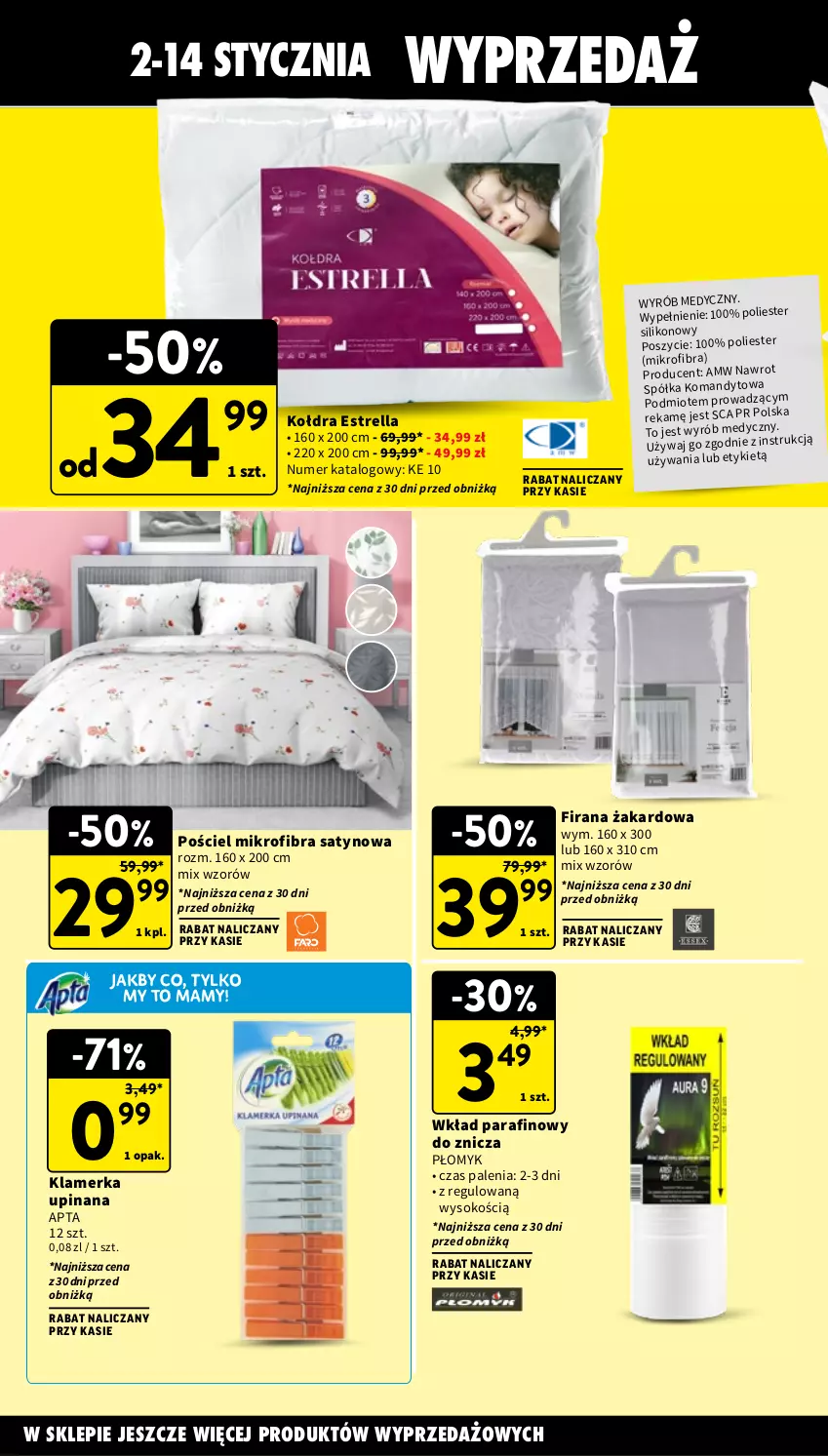 Gazetka promocyjna Intermarche - Gazetka Intermarche - ważna 02.01 do 07.01.2026 - strona 40 - produkty: Firana, Kołdra, Pościel, Sok, Znicz