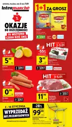 Gazetka promocyjna Intermarche - Gazetka Intermarche - Gazetka - ważna od 07.01 do 07.01.2026 - strona 1 - produkty: Por, Asus, Karkówka wieprzowa, Lipton, Suszarka, Herbata, Masło
