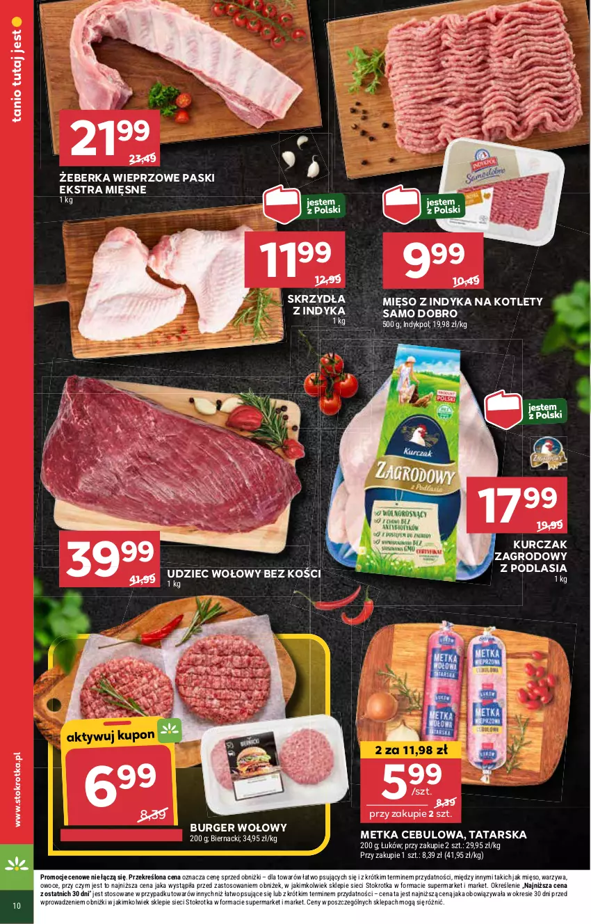 Gazetka promocyjna Stokrotka - Supermarket - ważna 13.03 do 19.03.2025 - strona 10 - produkty: Burger, Kotlet, Kurczak, Mięso, Mięso z indyka, Owoce, Warzywa