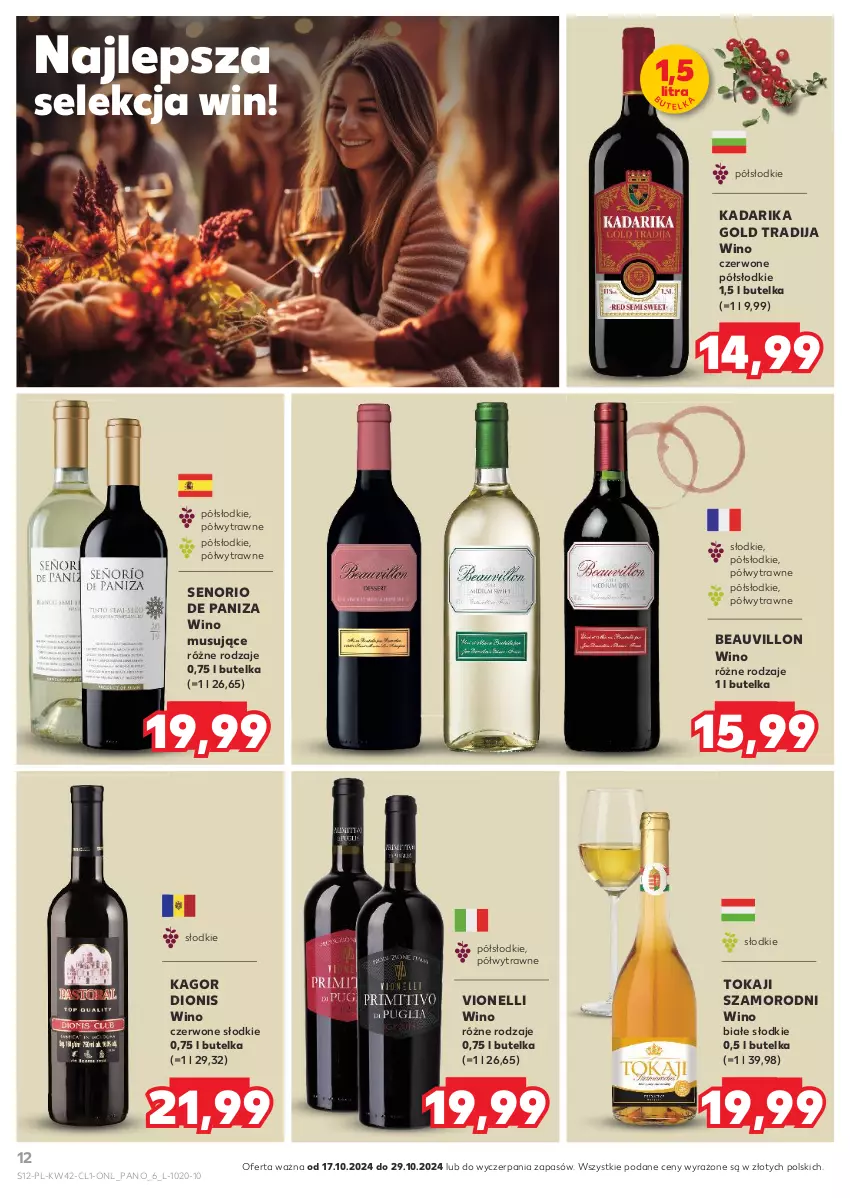 Gazetka promocyjna Kaufland - Barek Kauflandu - ważna 17.10 do 29.10.2024 - strona 12 - produkty: Mus, Tokaji, Wino, Wino białe, Wino czerwone, Wino musujące