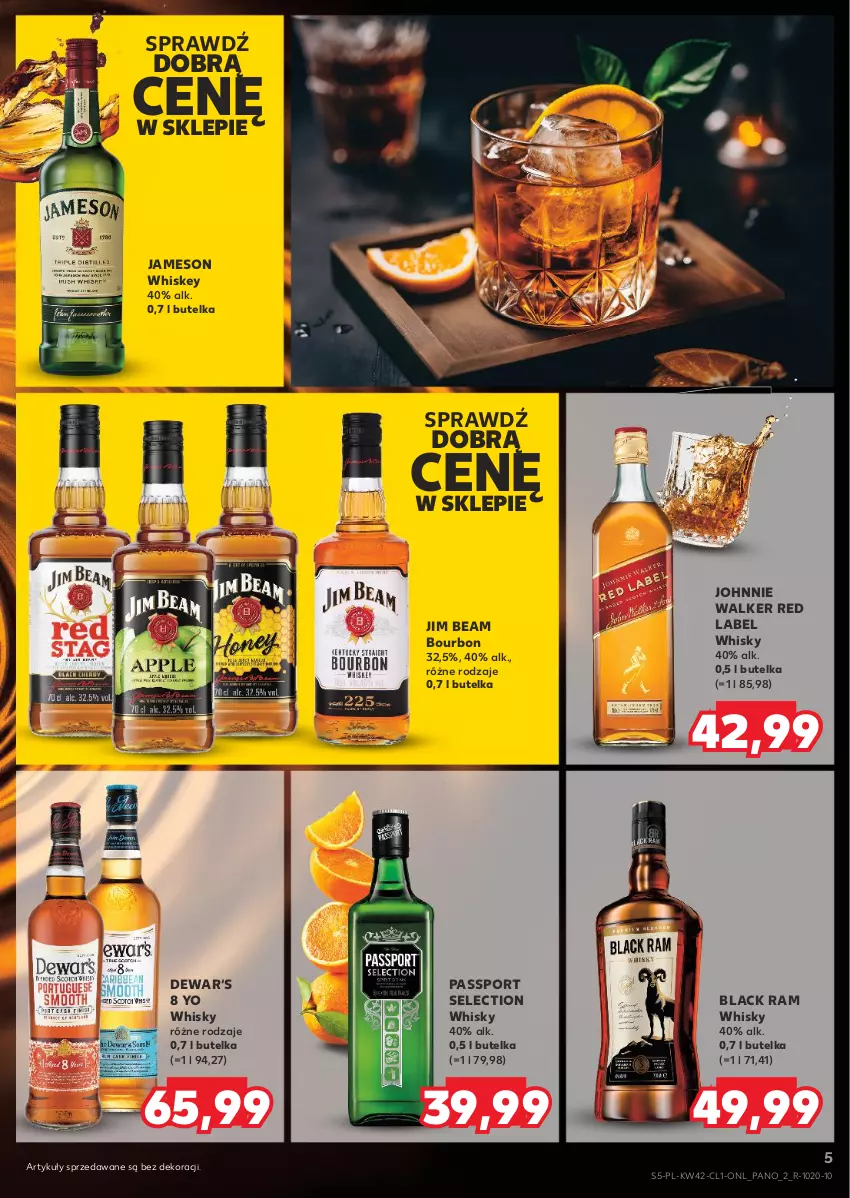 Gazetka promocyjna Kaufland - Barek Kauflandu - ważna 17.10 do 29.10.2024 - strona 5 - produkty: Bourbon, Jameson, Jim Beam, Johnnie Walker, Lack, Por, Sport, Whiskey, Whisky