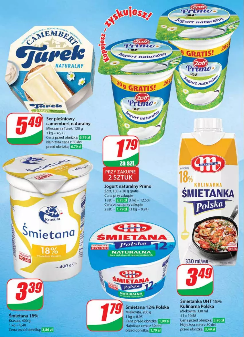 Gazetka promocyjna Dino - Gazetka 34 / 2024 - ważna 21.08 do 27.08.2024 - strona 38 - produkty: Camembert, HP, Jogurt, Jogurt naturalny, Mleko, Mlekovita, Ser, Ser pleśniowy