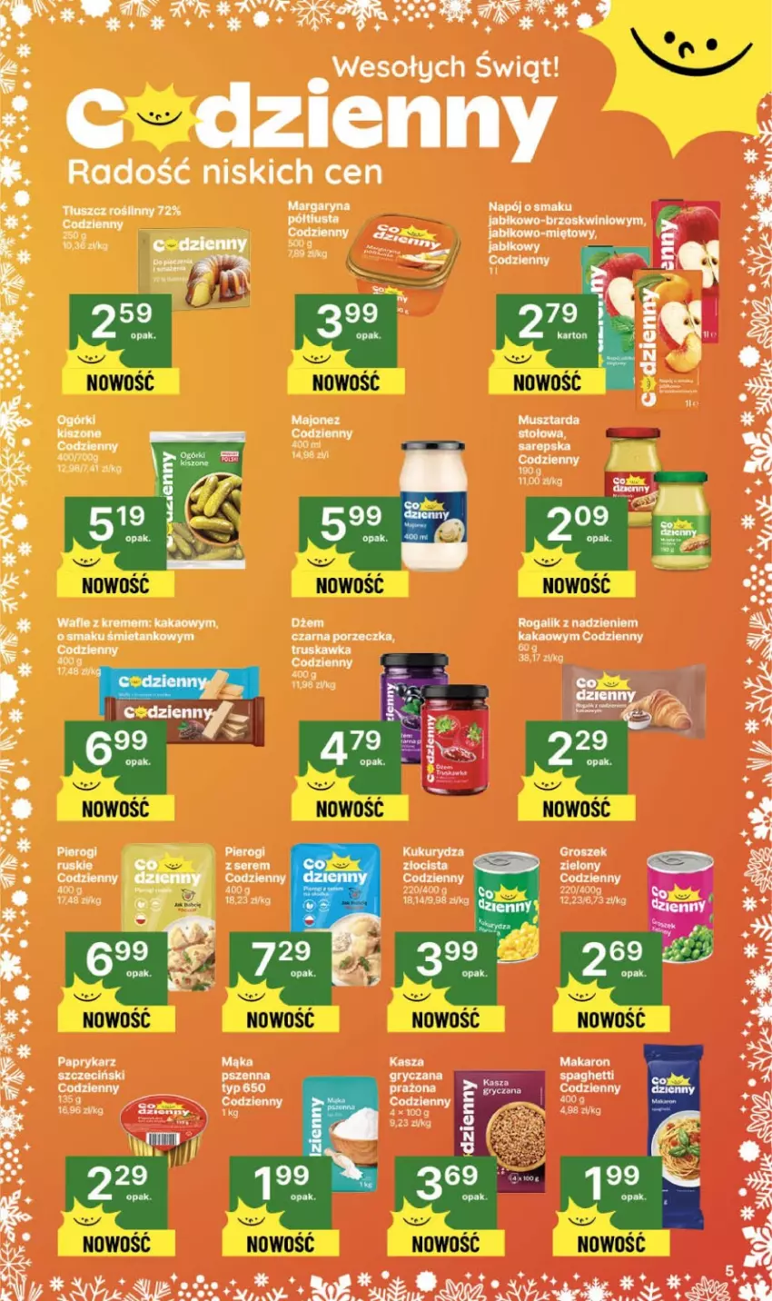 Gazetka promocyjna Delikatesy Centrum - Franczyza DC48 Czwartek - ważna 27.11 do 03.12.2025 - strona 5 - produkty: Fa, Groszek, Gry, Kakao, Kasza, Kukurydza, Mąka, Papryka, Paprykarz, Pierogi, Por, Tłuszcz roślinny