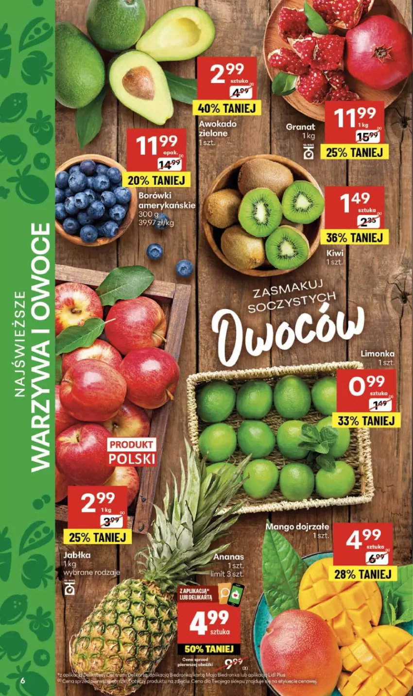 Gazetka promocyjna Delikatesy Centrum - Franczyza DC48 Czwartek - ważna 27.11 do 03.12.2025 - strona 6 - produkty: Ananas, Dron, Jabłka, Limonka, Mango, Warzywa