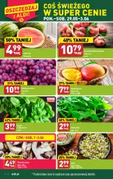 Gazetka promocyjna Aldi - Pełen katalog - Gazetka - ważna od 03.06 do 03.06.2023 - strona 4 - produkty: Piec, Rukola, Kiełki, Winogrona, Brzoskwinie, Pieczarki krojone, Bazyl, Bazylia, Arbuz, Wino, Mango