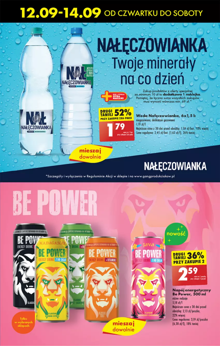 Gazetka promocyjna Biedronka - Od czwartku - ważna 12.09 do 18.09.2024 - strona 51 - produkty: Mięta, Mus, Nałęczowianka, Napój, Napój energetyczny, Woda