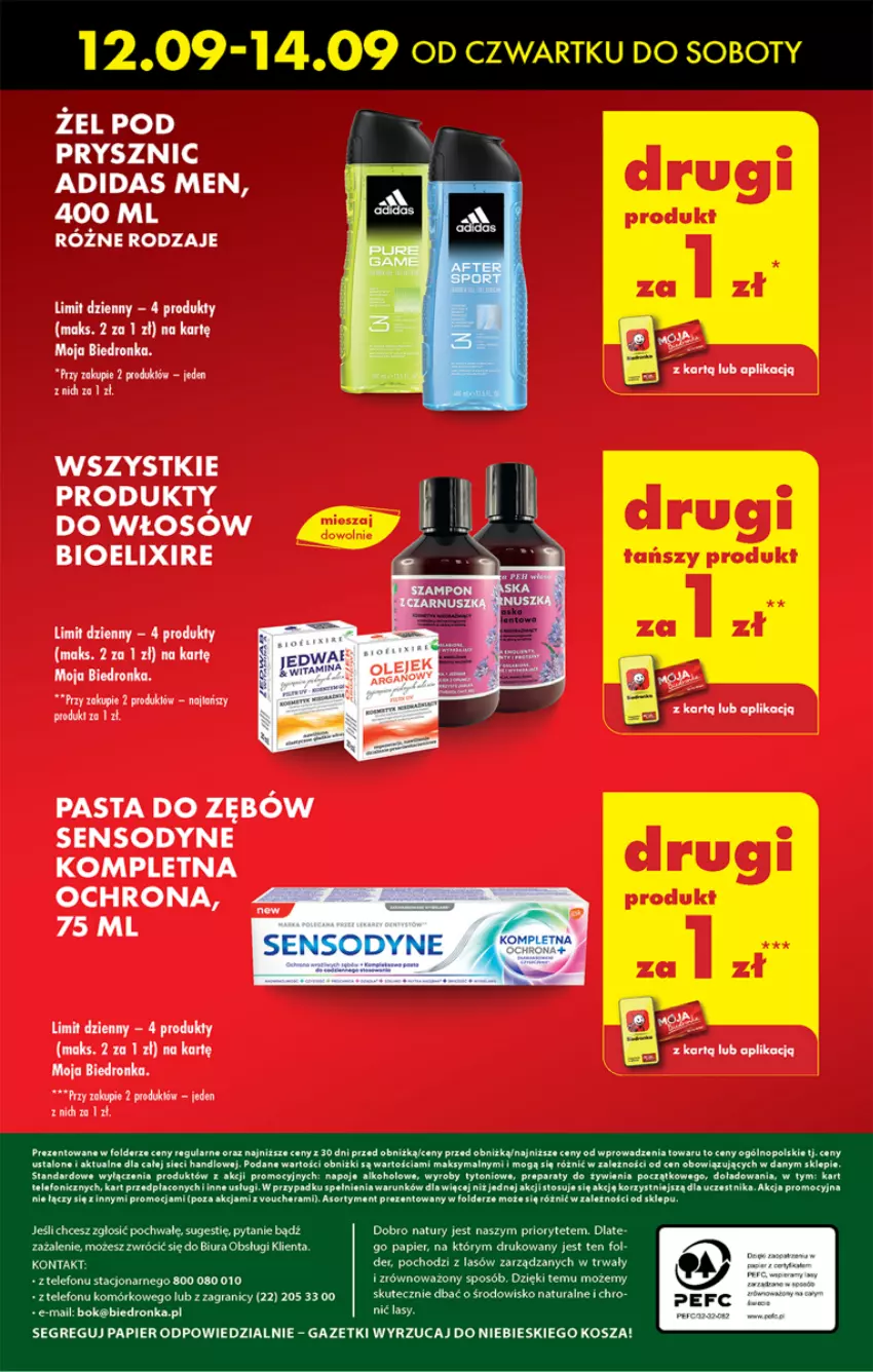 Gazetka promocyjna Biedronka - Od czwartku - ważna 12.09 do 18.09.2024 - strona 62 - produkty: Adidas, Dron, Feta, Pasta do zębów, Sensodyne