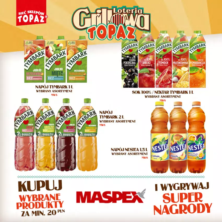 Gazetka promocyjna Topaz - Gazetka - ważna 15.04 do 09.06.2024 - strona 34 - produkty: Dada, Napój, Nestea, Por, Tymbark