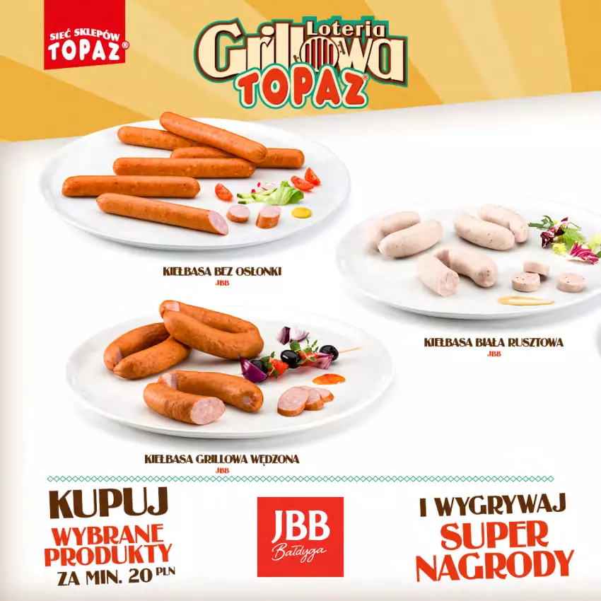 Gazetka promocyjna Topaz - Gazetka - ważna 15.04 do 09.06.2024 - strona 4 - produkty: Kiełbasa, Kiełbasa biała