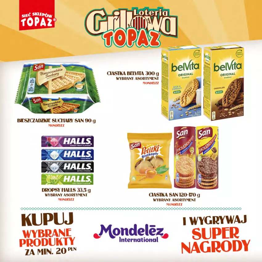 Gazetka promocyjna Topaz - Gazetka - ważna 15.04 do 09.06.2024 - strona 40 - produkty: BelVita, Ciastka, Fa, Gin, Gry