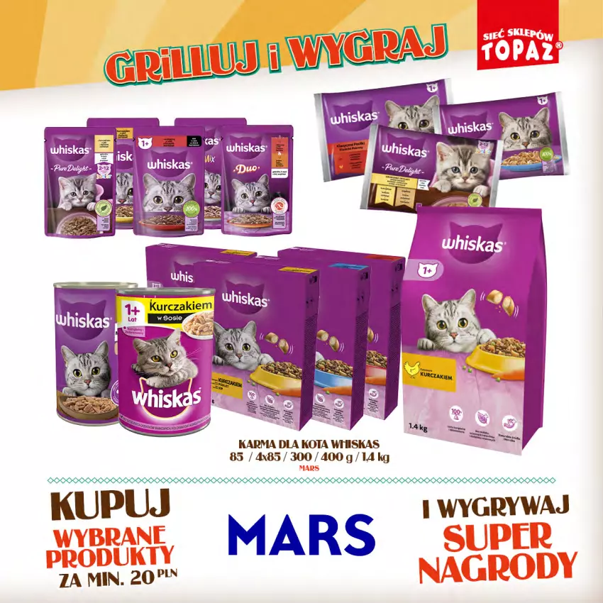 Gazetka promocyjna Topaz - Gazetka - ważna 15.04 do 09.06.2024 - strona 55 - produkty: Dada, Gry, Mars, Whiskas