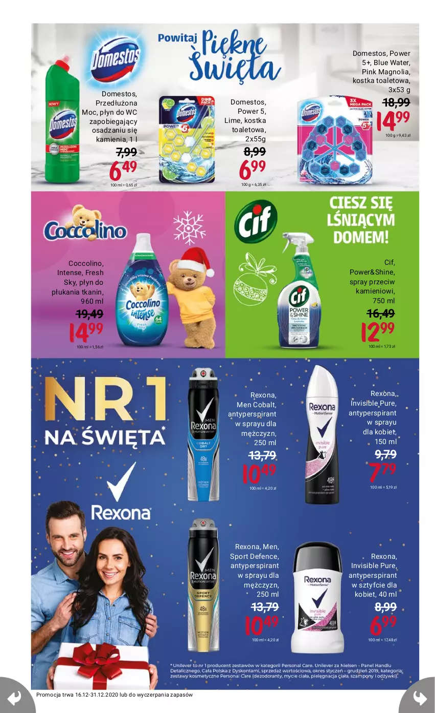 Gazetka promocyjna Rossmann - 16 grudnia - ważna 16.12 do 31.12.2021 - strona 26 - produkty: Cif, Coccolino, Domestos, Por, Sport