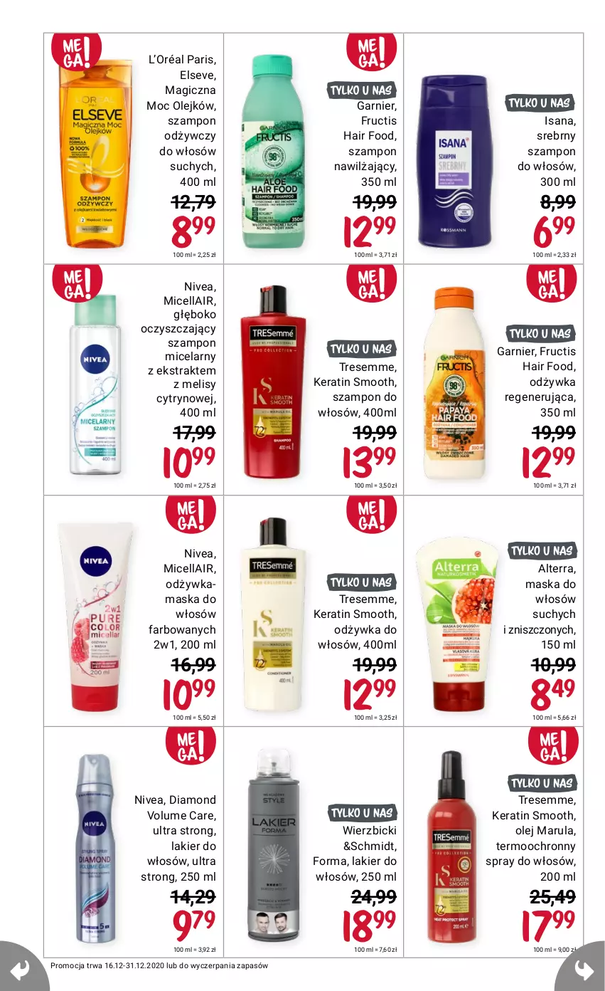 Gazetka promocyjna Rossmann - 16 grudnia - ważna 16.12 do 31.12.2021 - strona 28 - produkty: Alterra, Elseve, Fructis, Garnier, Isana, L’Oréal, Lakier, Maska, Nivea, Olej, Szampon