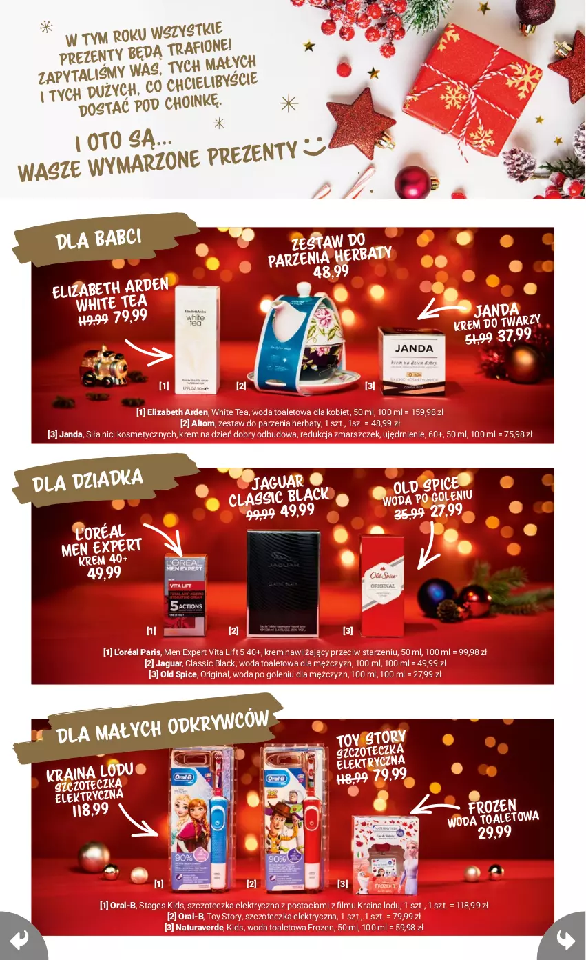 Gazetka promocyjna Rossmann - 16 grudnia - ważna 16.12 do 31.12.2021 - strona 7 - produkty: Elizabeth Arden, Frozen, Jaguar, L’Oréal, Old Spice, Szczoteczka, Woda