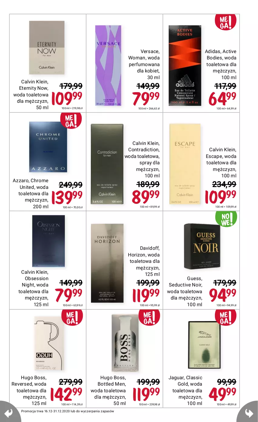 Gazetka promocyjna Rossmann - 16 grudnia - ważna 16.12 do 31.12.2021 - strona 9 - produkty: Adidas, Azzaro, Calvin Klein, Davidoff, Perfum, SESSIO, Versace, Woda, Woda perfumowana, Woda toaletowa