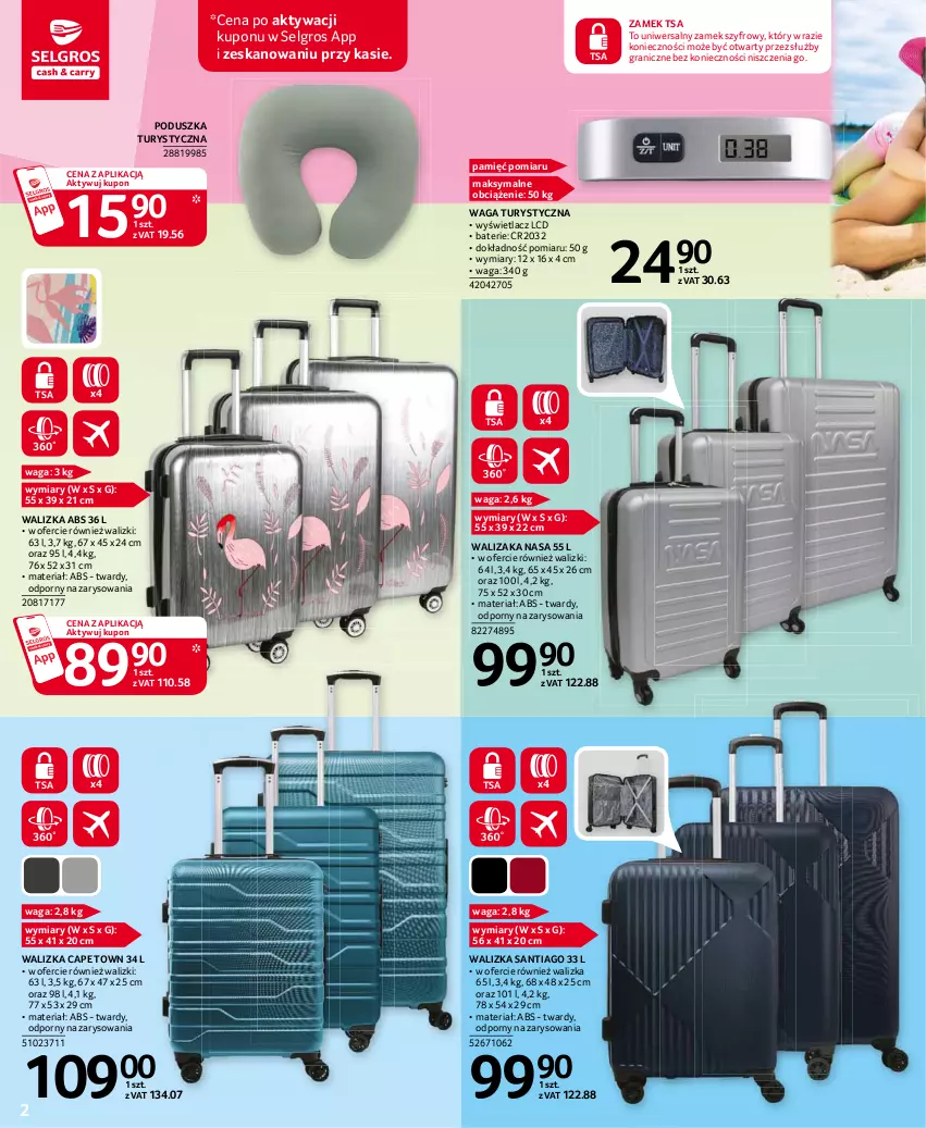 Gazetka promocyjna Selgros - Katalog Urlop - ważna 08.03 do 04.08.2021 - strona 2 - produkty: Gra, LG, Poduszka, Por, Waga, Walizka