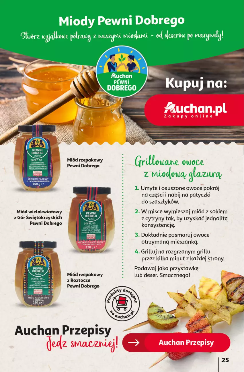 Gazetka promocyjna Auchan - Gazetka Świętuj Dzień Matki i Dzień Dziecka Hipermarket Auchan - ważna 23.05 do 29.05.2024 - strona 25 - produkty: Cytryny, Deser, Grill, Miód, Owoce, Ser, Sok