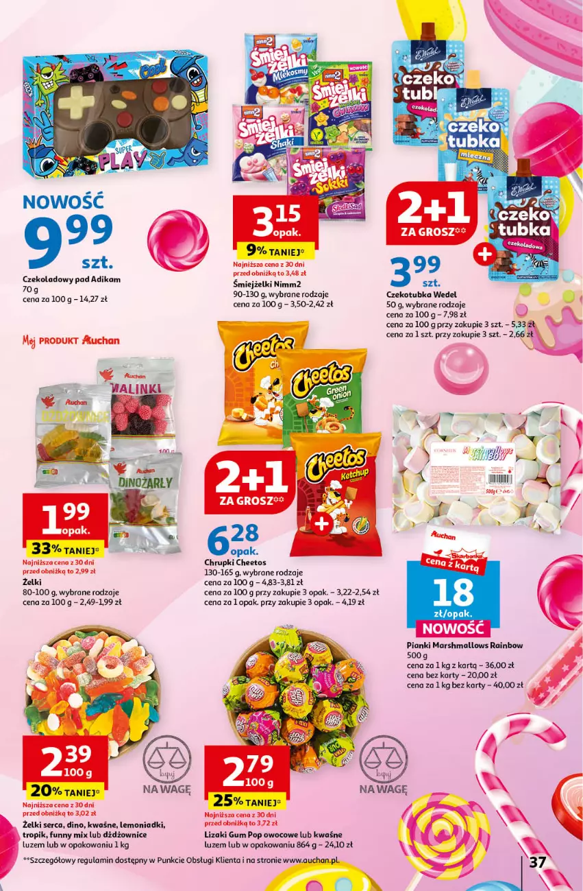 Gazetka promocyjna Auchan - Gazetka Świętuj Dzień Matki i Dzień Dziecka Hipermarket Auchan - ważna 23.05 do 29.05.2024 - strona 37 - produkty: Cheetos, Chrupki, Lizaki, Mars, Marshmallows, Nimm2, Ser