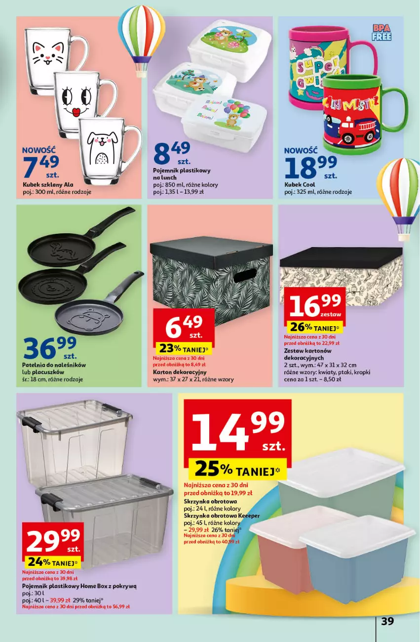 Gazetka promocyjna Auchan - Gazetka Świętuj Dzień Matki i Dzień Dziecka Hipermarket Auchan - ważna 23.05 do 29.05.2024 - strona 39 - produkty: Kubek, Pojemnik, Pojemnik plastikowy