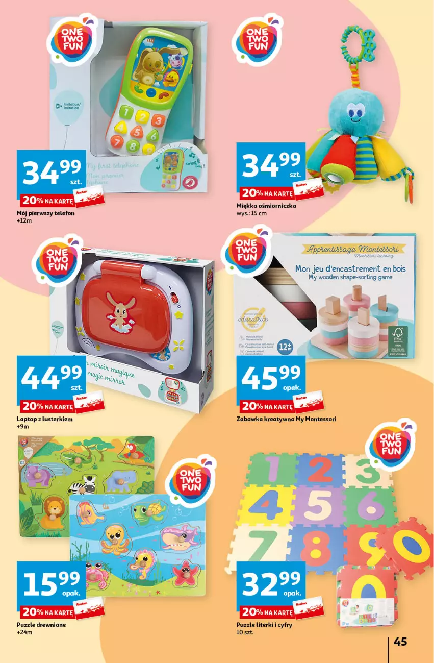 Gazetka promocyjna Auchan - Gazetka Świętuj Dzień Matki i Dzień Dziecka Hipermarket Auchan - ważna 23.05 do 29.05.2024 - strona 45 - produkty: Monte, Puzzle