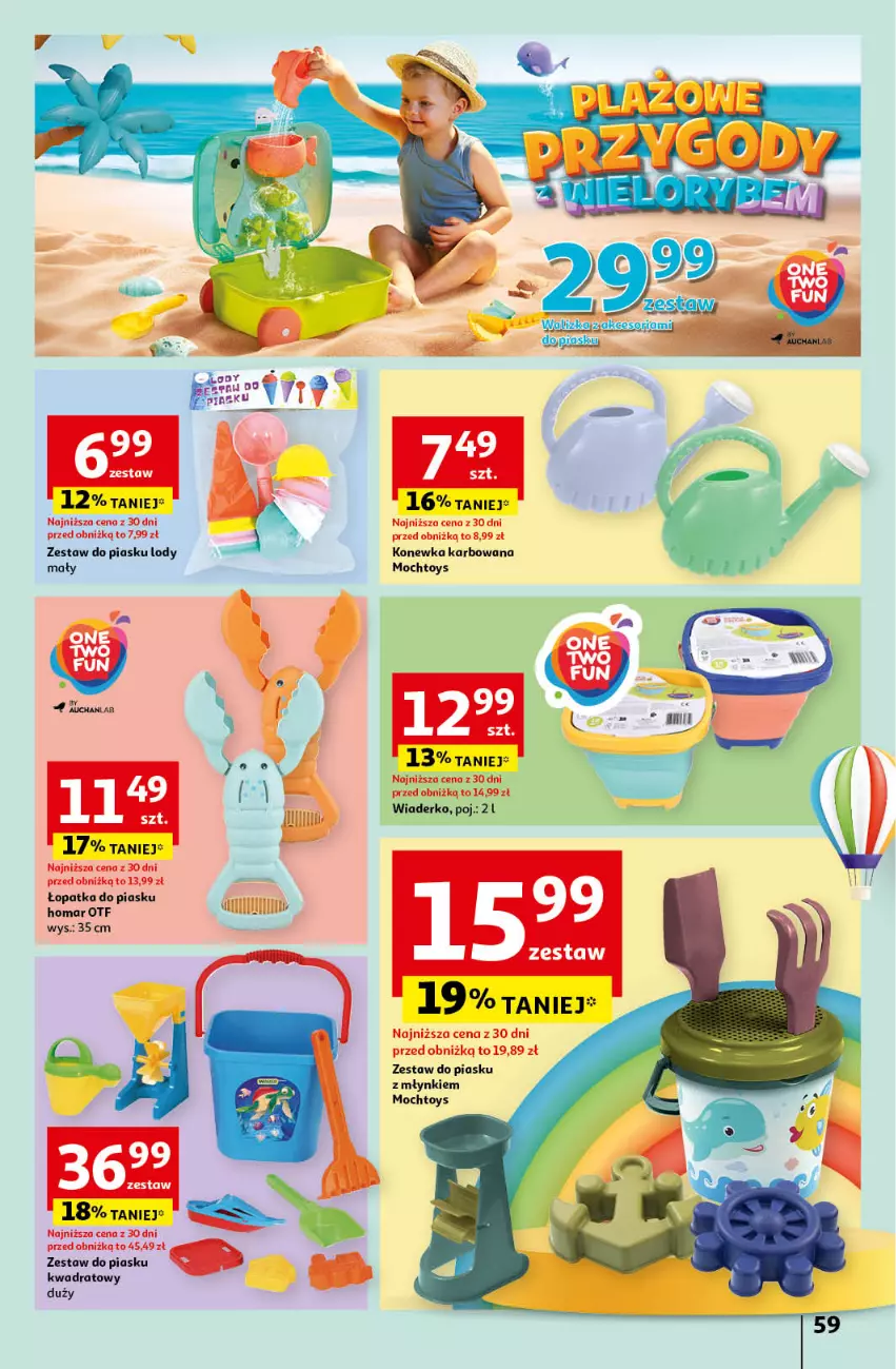 Gazetka promocyjna Auchan - Gazetka Świętuj Dzień Matki i Dzień Dziecka Hipermarket Auchan - ważna 23.05 do 29.05.2024 - strona 59 - produkty: Konewka, Lody, Walizka