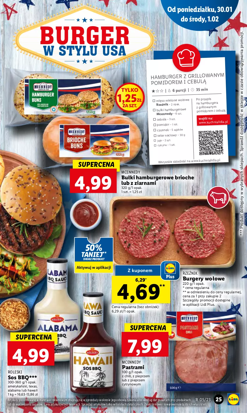 Gazetka promocyjna Lidl - GAZETKA - ważna 30.01 do 01.02.2023 - strona 29 - produkty: Burger, Cebula, Czosnek, Grill, Hamburger, Jaja, Kuchnia, Mięso, Mięso mielone, Pieprz, Por, Seler naciowy, Sos