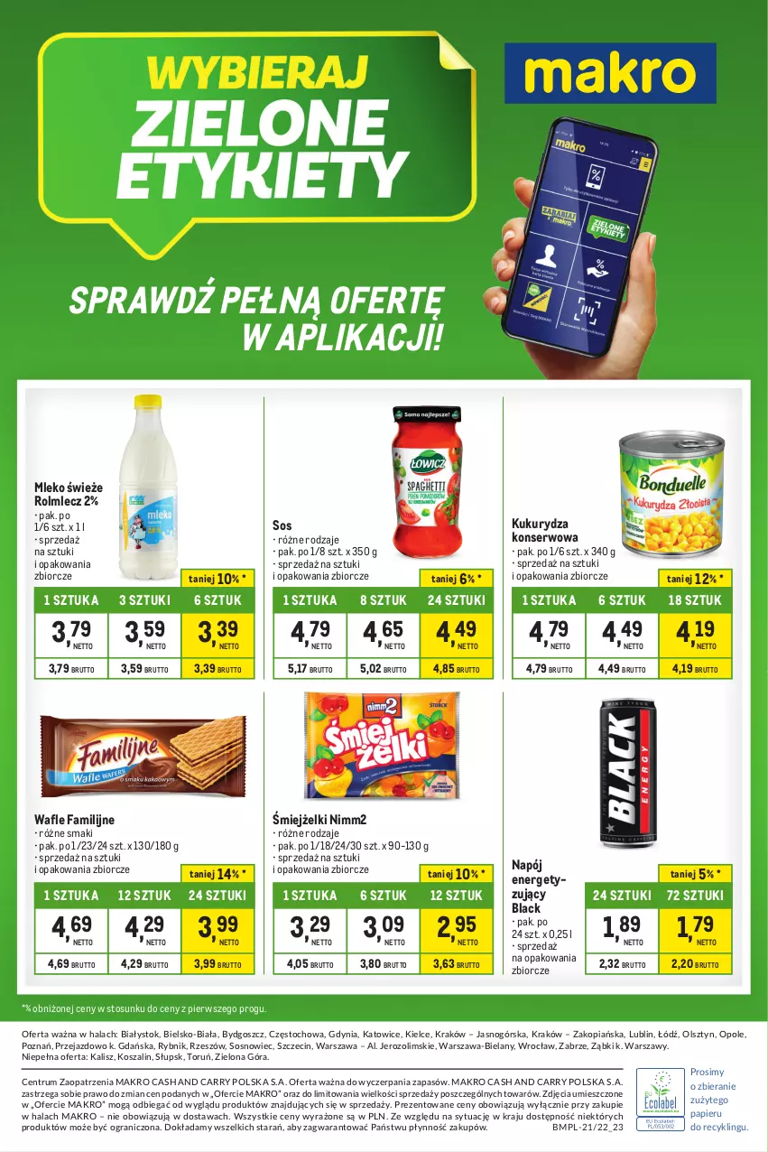 Gazetka promocyjna Makro - Kupujesz więcej płacisz mniej - ważna 01.10 do 31.10.2023 - strona 22 - produkty: Fa, Gra, Kosz, Kukurydza, Kukurydza konserwowa, Lack, Mleko, Napój, Nimm2, Papier, Rolmlecz, Rum, Ser, Sos, Szal, Wafle