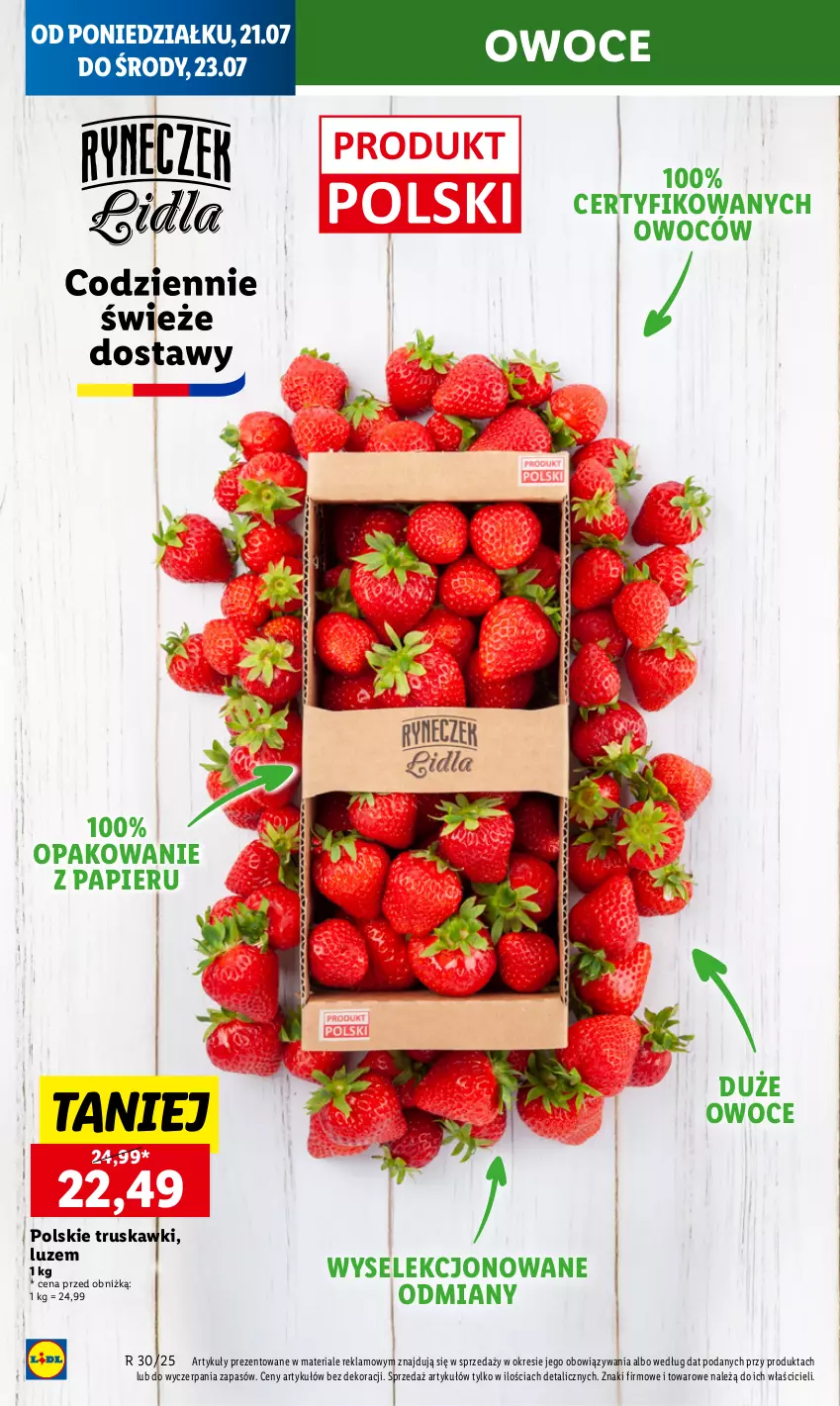 Gazetka promocyjna Lidl - GAZETKA - ważna 21.07 do 23.07.2025 - strona 16 - produkty: Owoce, Papier, Truskawki