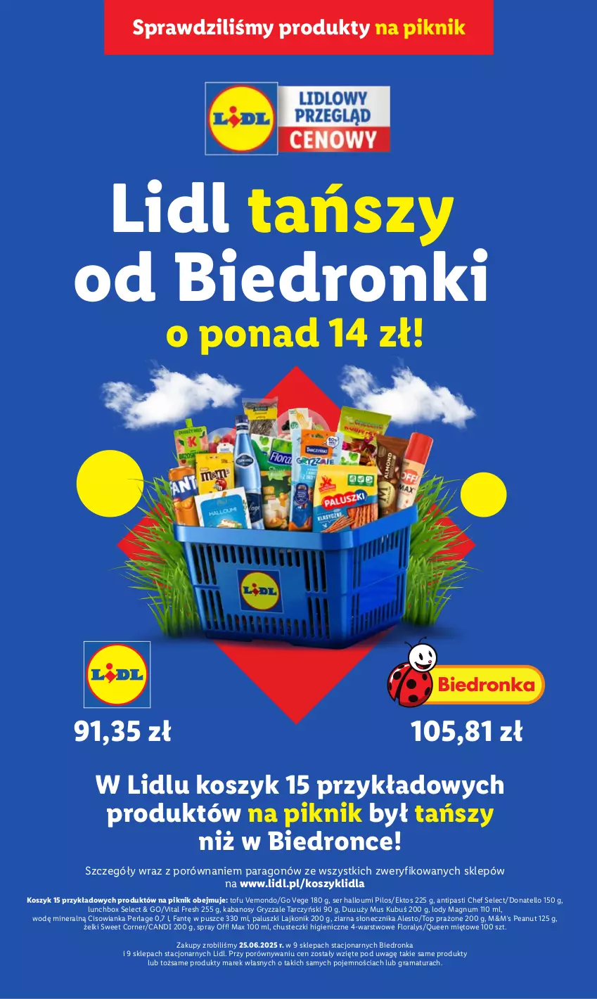 Gazetka promocyjna Lidl - GAZETKA - ważna 21.07 do 23.07.2025 - strona 2 - produkty: Chusteczki, Cisowianka, Dron, Fa, Flora, Gra, Gry, Kabanos, Kosz, Kubuś, Lajkonik, Lody, Mus, Pilos, Por, Rama, Ser, Tarczyński, Tofu, Top