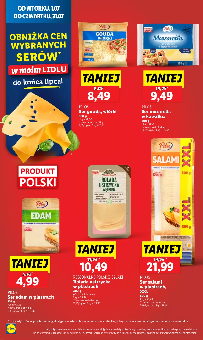 Gazetka promocyjna Lidl - GAZETKA - ważna 21.07 do 23.07.2025 - strona 26 - produkty: Edam, Gouda, Kawa, Pilos, Rolada, Rolada Ustrzycka, Salami, Ser, Ser salami