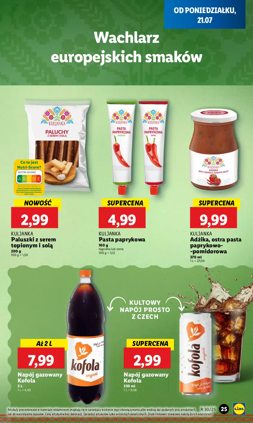 Gazetka promocyjna Lidl - GAZETKA - ważna 21.07 do 23.07.2025 - strona 33 - produkty: Napój, Napój gazowany, Ser, Top