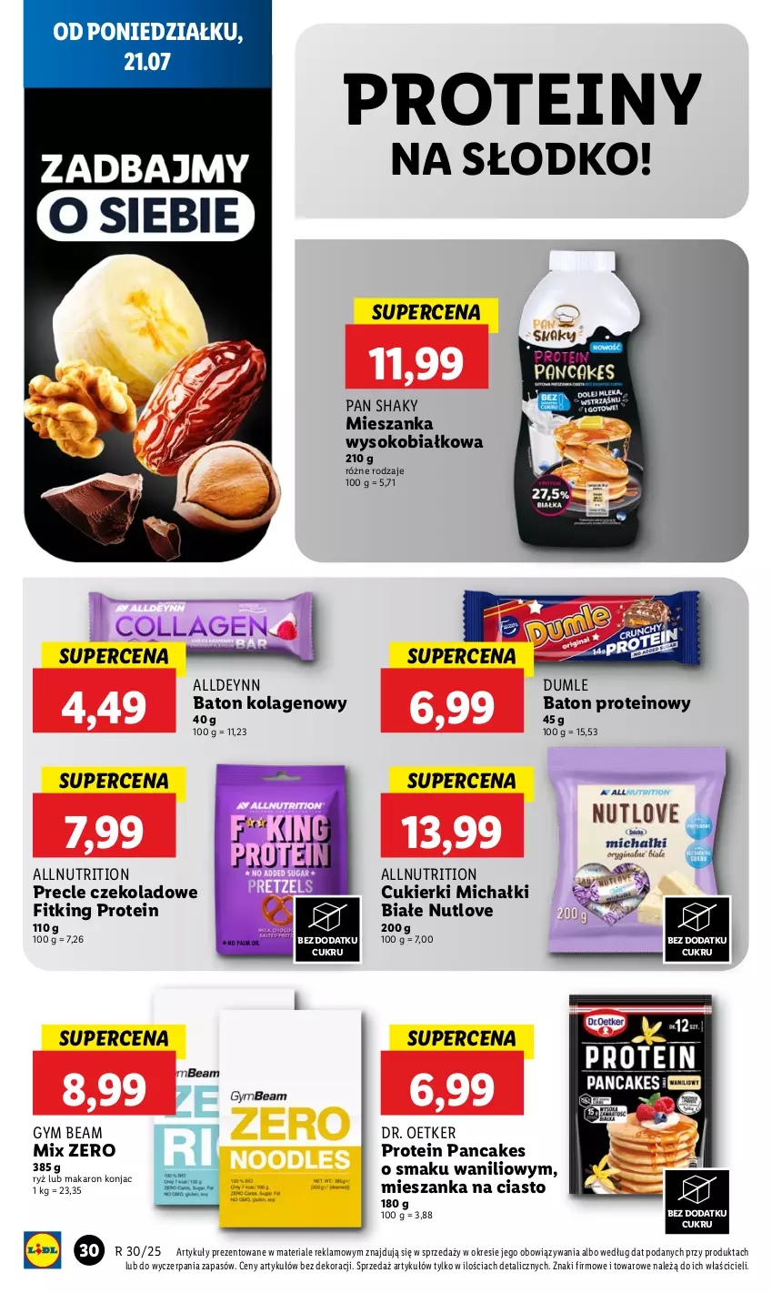 Gazetka promocyjna Lidl - GAZETKA - ważna 21.07 do 23.07.2025 - strona 38 - produkty: Baton, Cukier, Cukierki, Dr. Oetker, Kolagen, Makaron, Michałki, Precle, Ryż, Sok