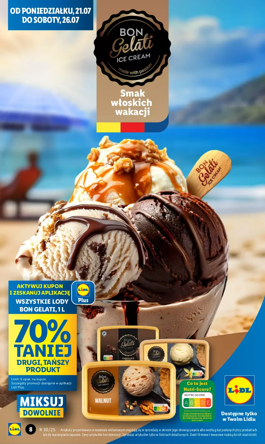 Gazetka promocyjna Lidl - GAZETKA - ważna 21.07 do 23.07.2025 - strona 8 - produkty: Lody, Wazon