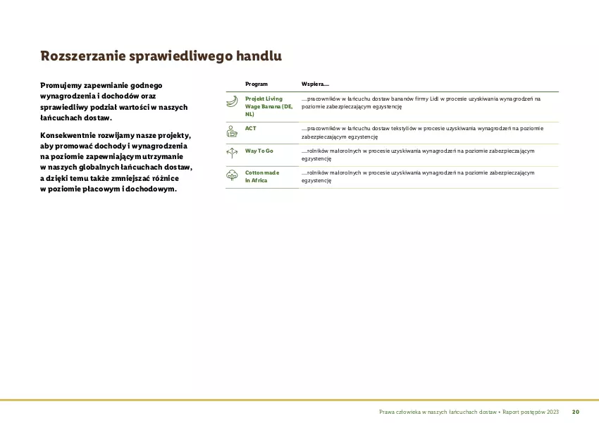 Gazetka promocyjna Lidl - Polityka zakupowa - Prawa człowieka - ważna 25.03.2024 do 25.03.2030 - strona 21 - produkty: Gra, Piec, Por, Rolnik