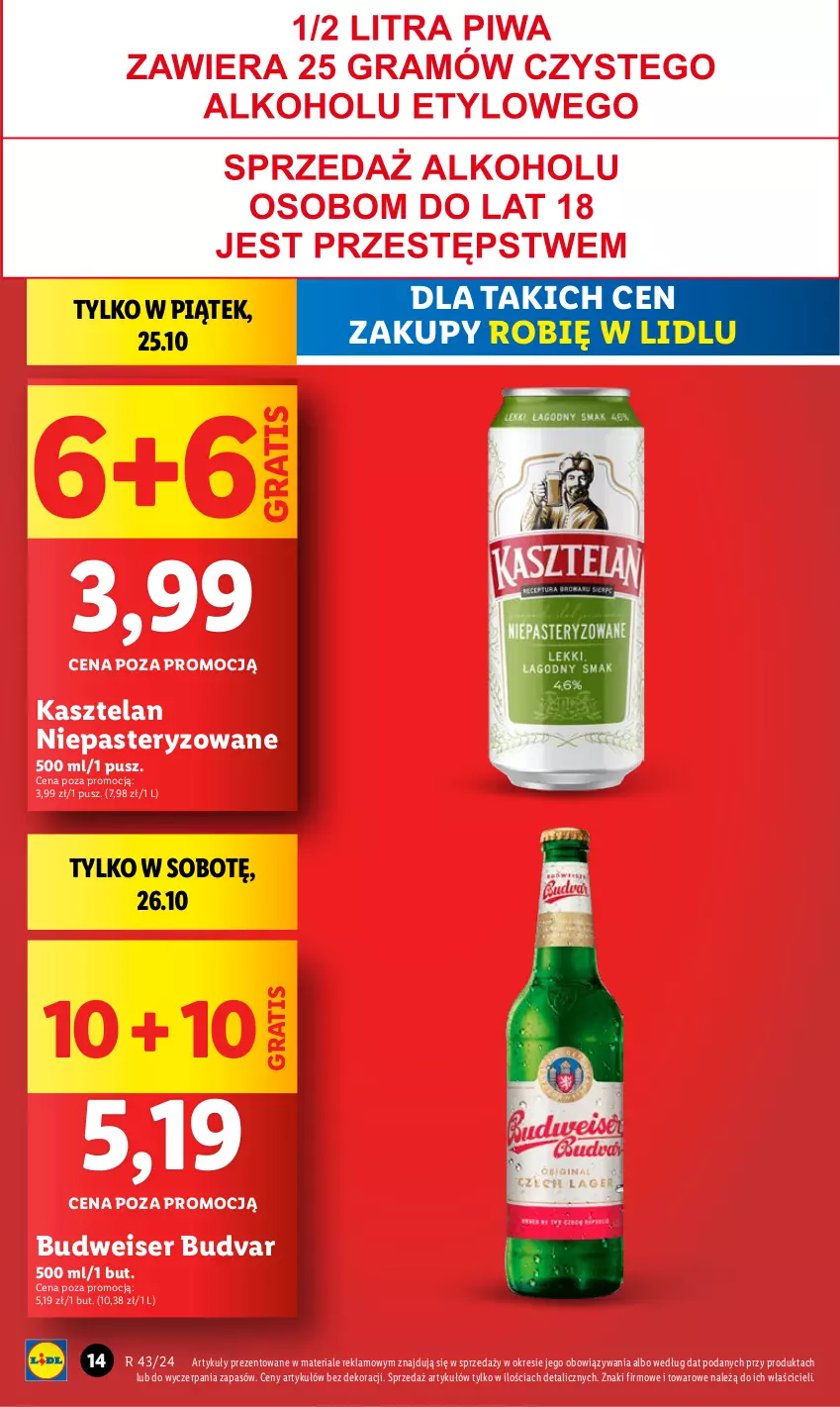 Gazetka promocyjna Lidl - GAZETKA - ważna 24.10 do 26.10.2024 - strona 14 - produkty: Gra, Kasztelan, Ser