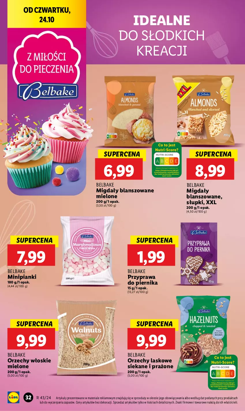 Gazetka promocyjna Lidl - GAZETKA - ważna 24.10 do 26.10.2024 - strona 38 - produkty: Migdały, Orzechy włoskie, Piernik