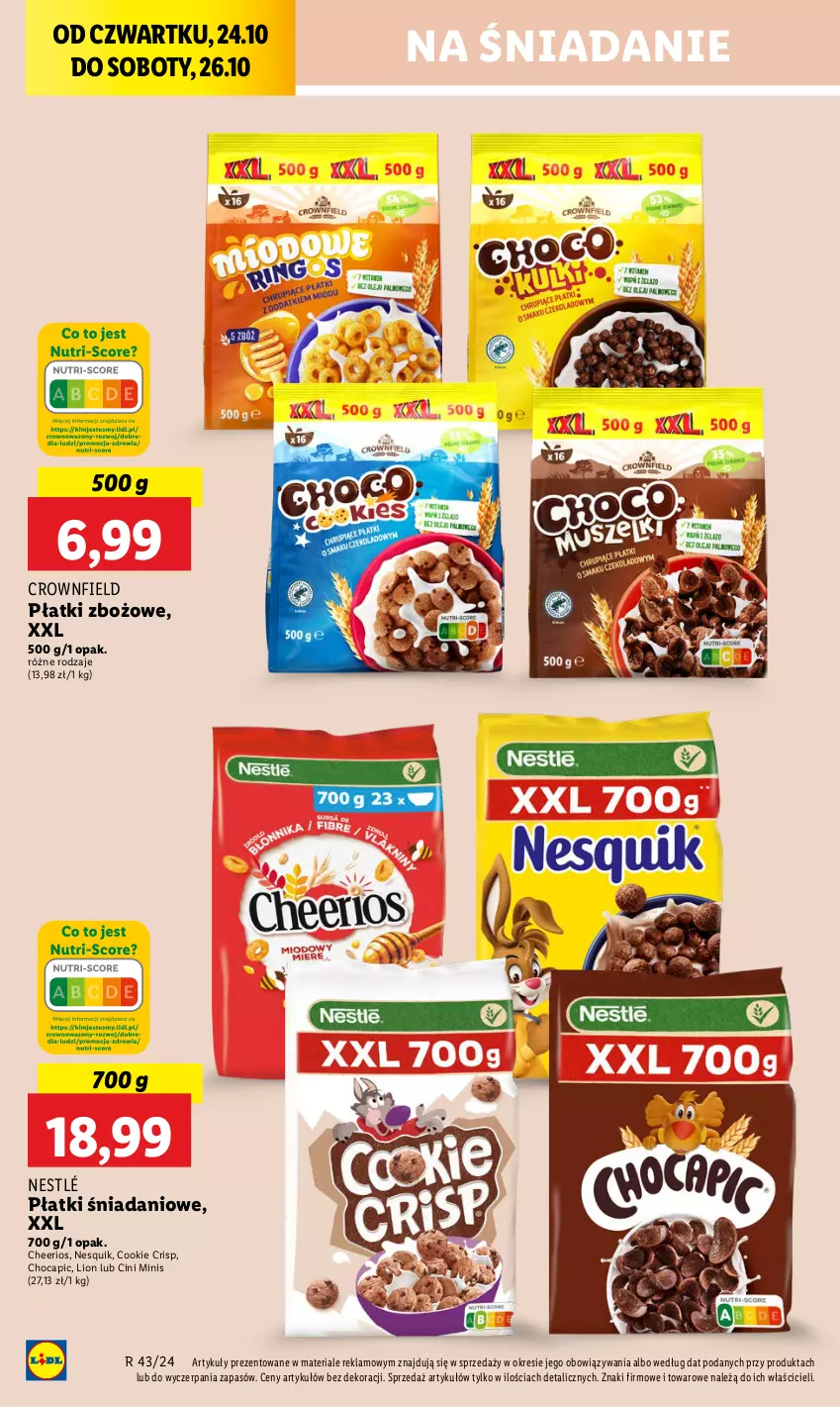 Gazetka promocyjna Lidl - GAZETKA - ważna 24.10 do 26.10.2024 - strona 46 - produkty: Cheerios, Cini Minis, Danio, Lion, Nesquik, Nestlé