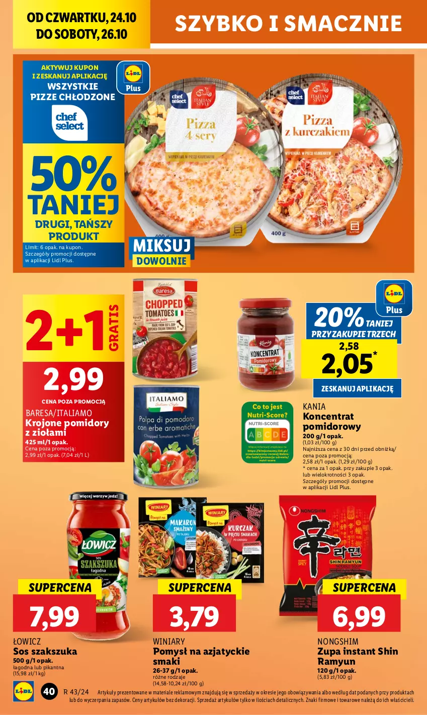 Gazetka promocyjna Lidl - GAZETKA - ważna 24.10 do 26.10.2024 - strona 48 - produkty: Gra, Koncentrat pomidorowy, Pomidory, Sos, Winiary, Zupa