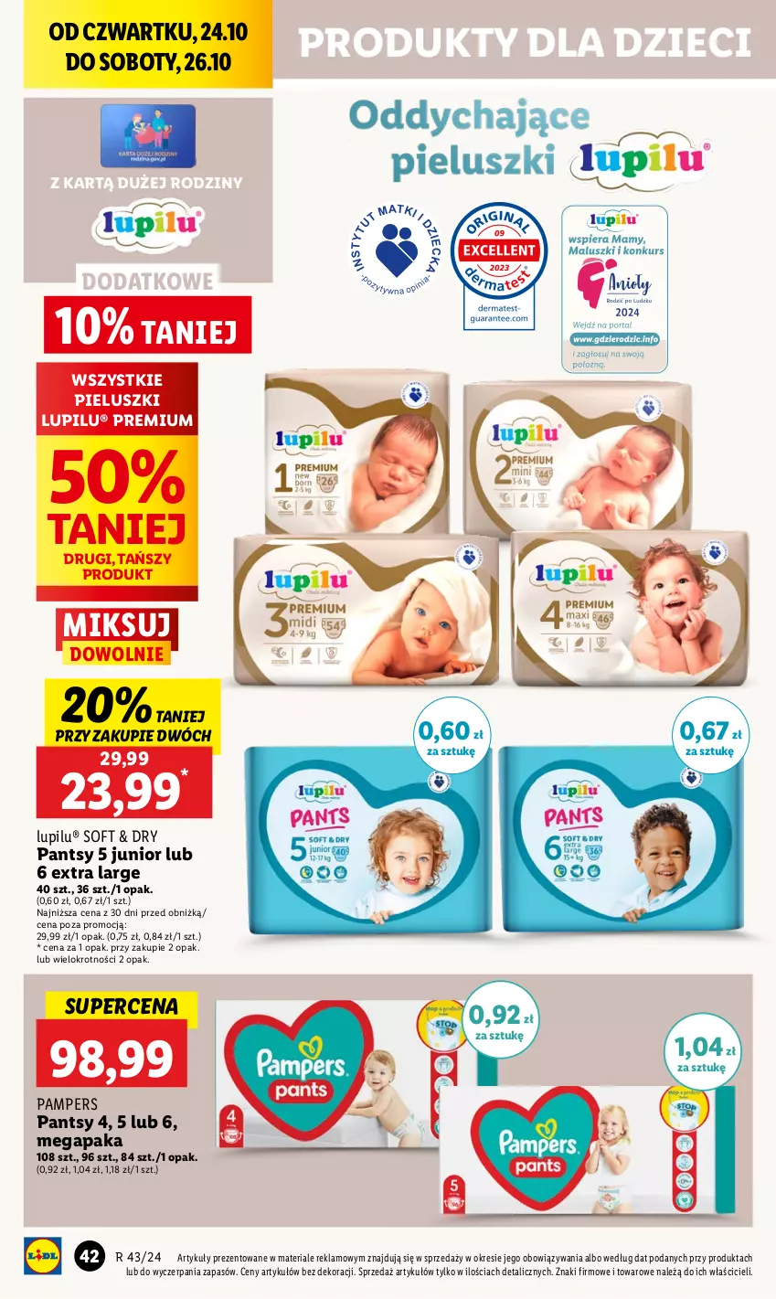 Gazetka promocyjna Lidl - GAZETKA - ważna 24.10 do 26.10.2024 - strona 50 - produkty: Dzieci, Pampers