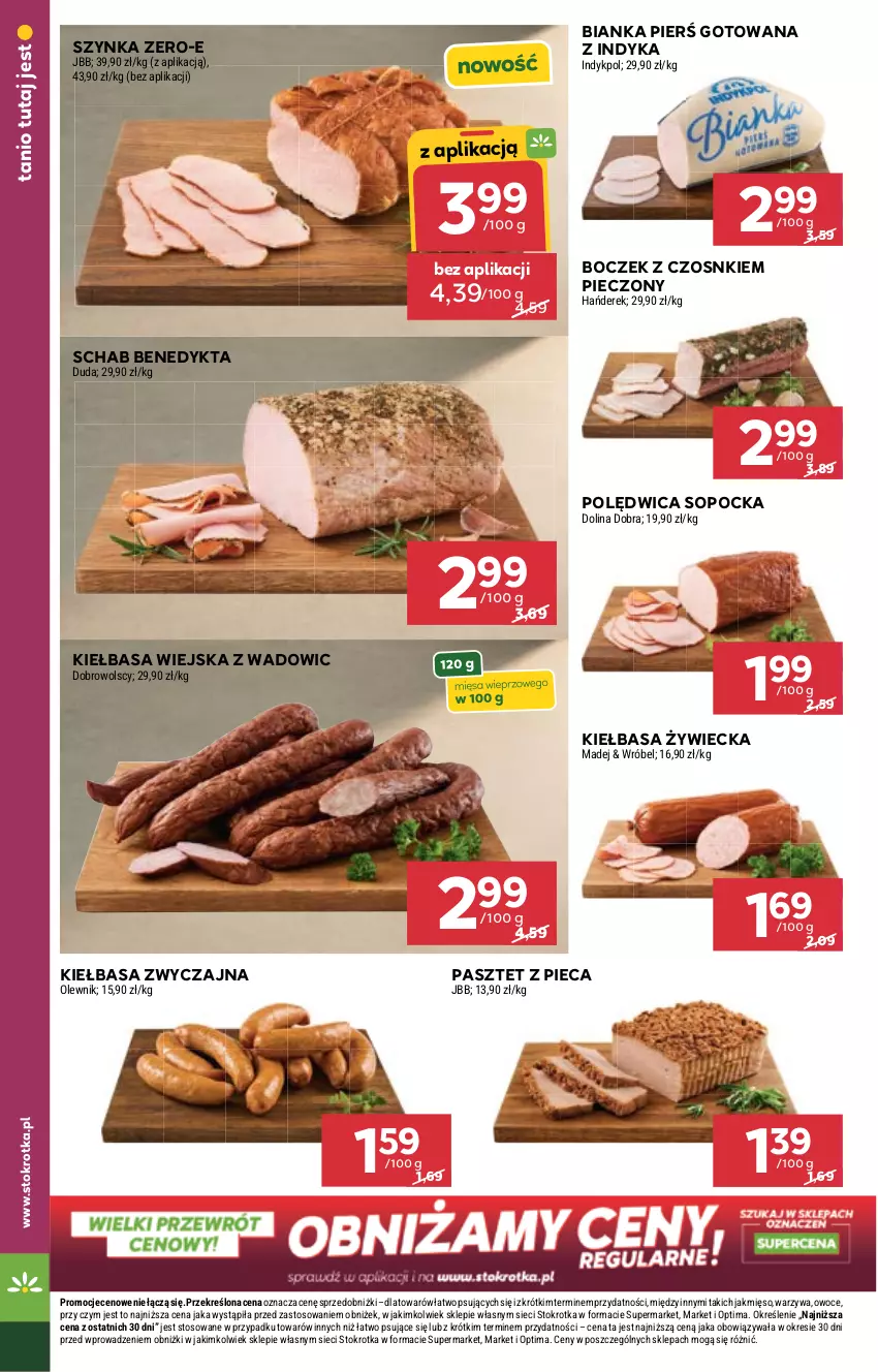 Gazetka promocyjna Stokrotka - Market - ważna 07.05 do 13.05.2026 - strona 21 - produkty: Bianka, Boczek, Duda, Kiełbasa, Kiełbasa wiejska, Mięso, Olewnik, Optima, Owoce, Pasztet, Piec, Polędwica, Schab Benedykta, Szynka, Warzywa