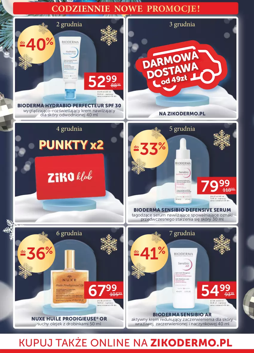 Gazetka promocyjna Ziko - Gazetka Ziko Dermo - ważna 30.11 do 13.12.2023 - strona 18 - produkty: Bioderma, Inka, Krem nawilżający, Nuxe, Olej, Rum, Ser, Serum