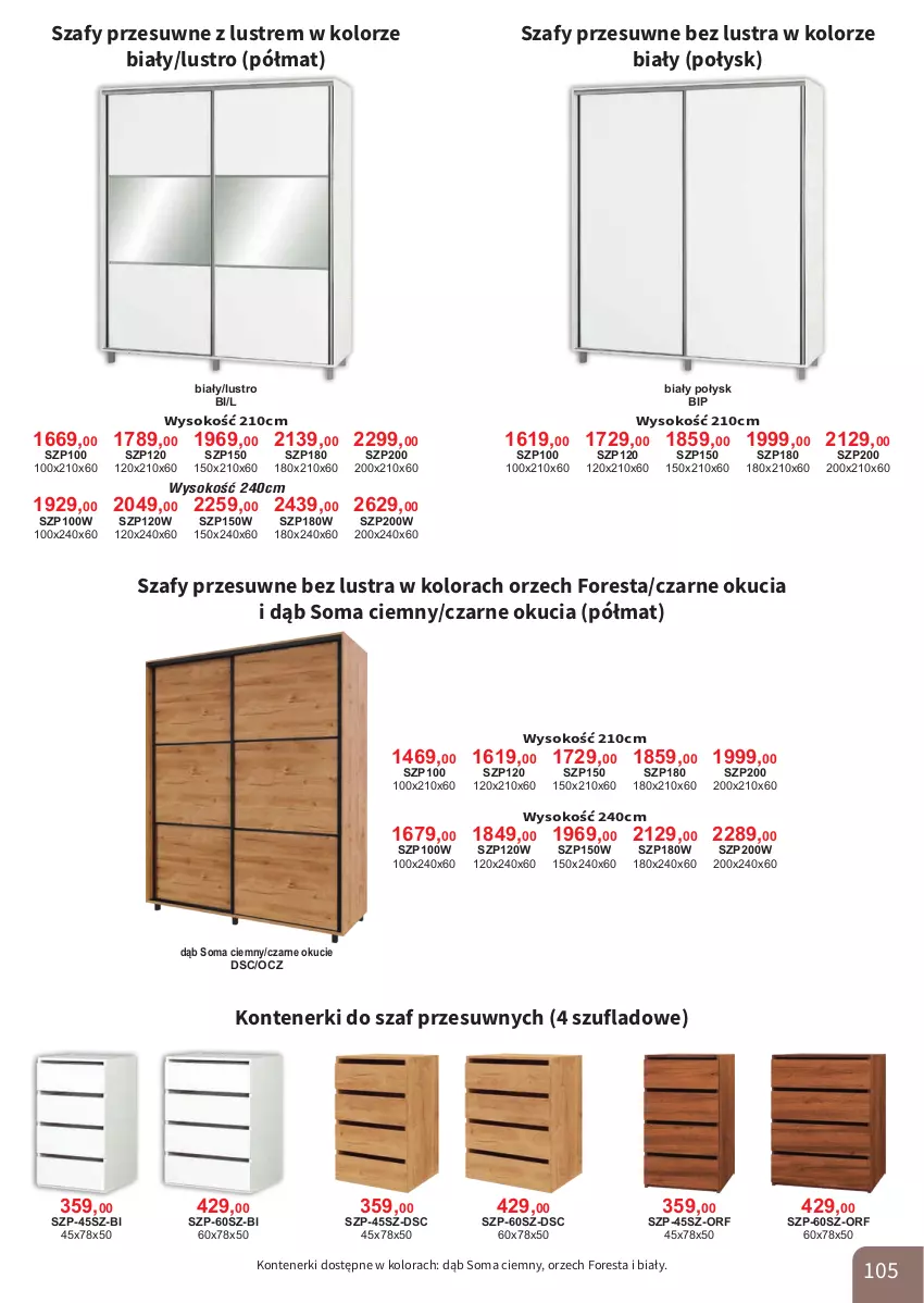 Gazetka promocyjna Bodzio - ważna 01.04 do 30.06.2026 - strona 105 - produkty: Lustro, Sok, Szafy przesuwne